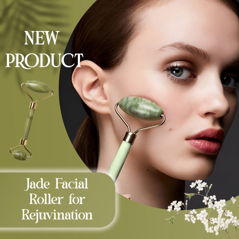 Gua Sha Stone Jade Roller Massager for Face - Image 2