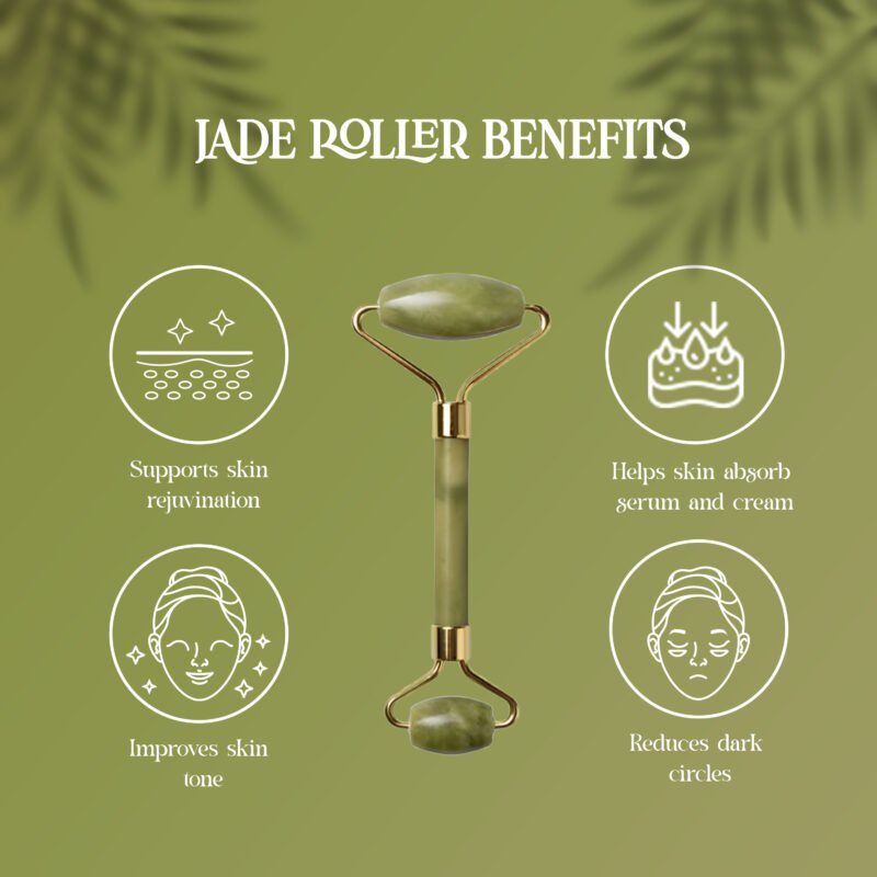 Gua Sha Stone Jade Roller Massager for Face - Image 3